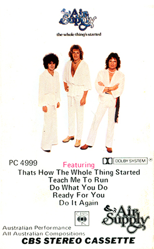 CD Air Supply The Whole Things Started ESCA5390PROMO EPIC プロモ 未開封 /00110 The Whole Thing's Started by Air Supply (Album; CBS; PC 4999