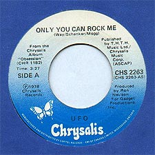Only You Can Rock Me / Ain't No Baby by UFO (Single; Chrysalis; CHS