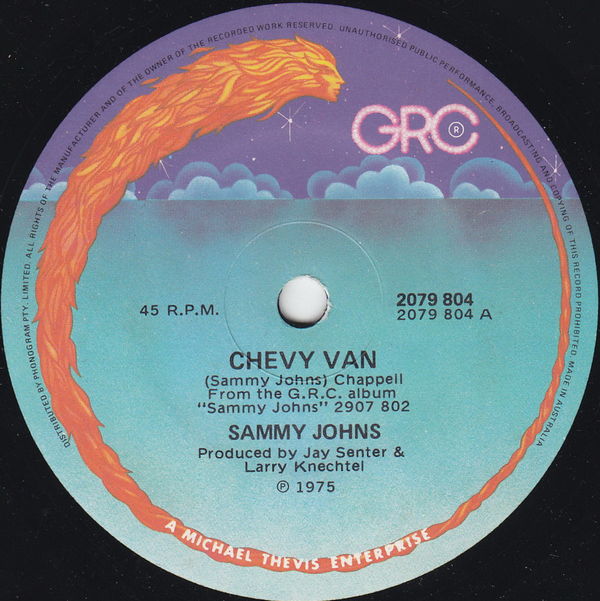 Chevy Van / Hang My Head and Moan by Sammy Johns (Single