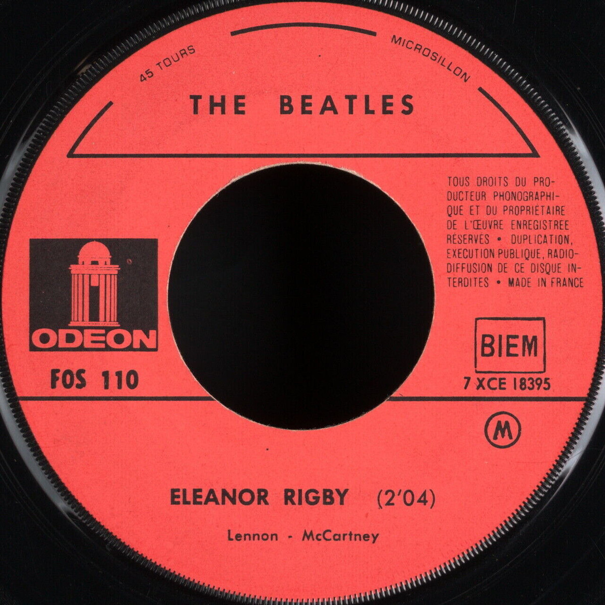 Eleanor Rigby / Yellow Submarine by The Beatles (Single; Odeon; FOS 110 ...