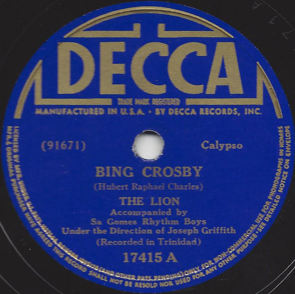 Bing Crosby / It's the Rhythm We Want by The Lion / King Radio (Single ...