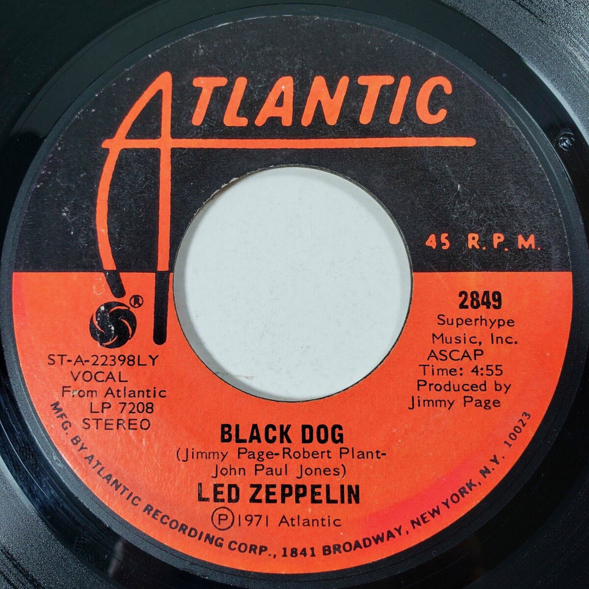 Black Dog / Misty Mountain Hop by Led Zeppelin (Single, Hard Rock