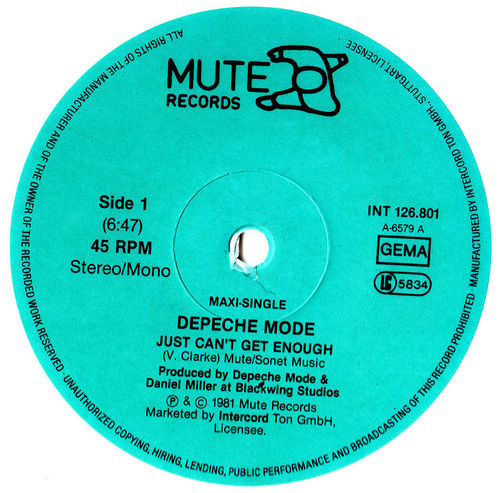 Just Can't Get Enough / Any Second Now by Depeche Mode (Single