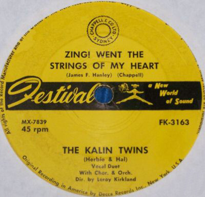 Zing! Went the Strings of My Heart / No Money Can Buy by The Kalin ...
