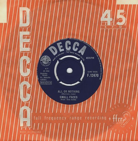 All or Nothing / Understanding by Small Faces (Single, Pop Rock