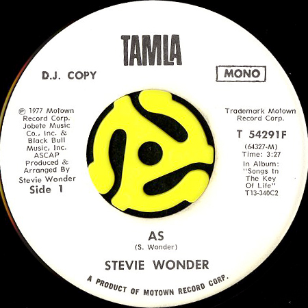 As by Stevie Wonder (Single; T 54291F): Reviews, Ratings, Credits, Song ...