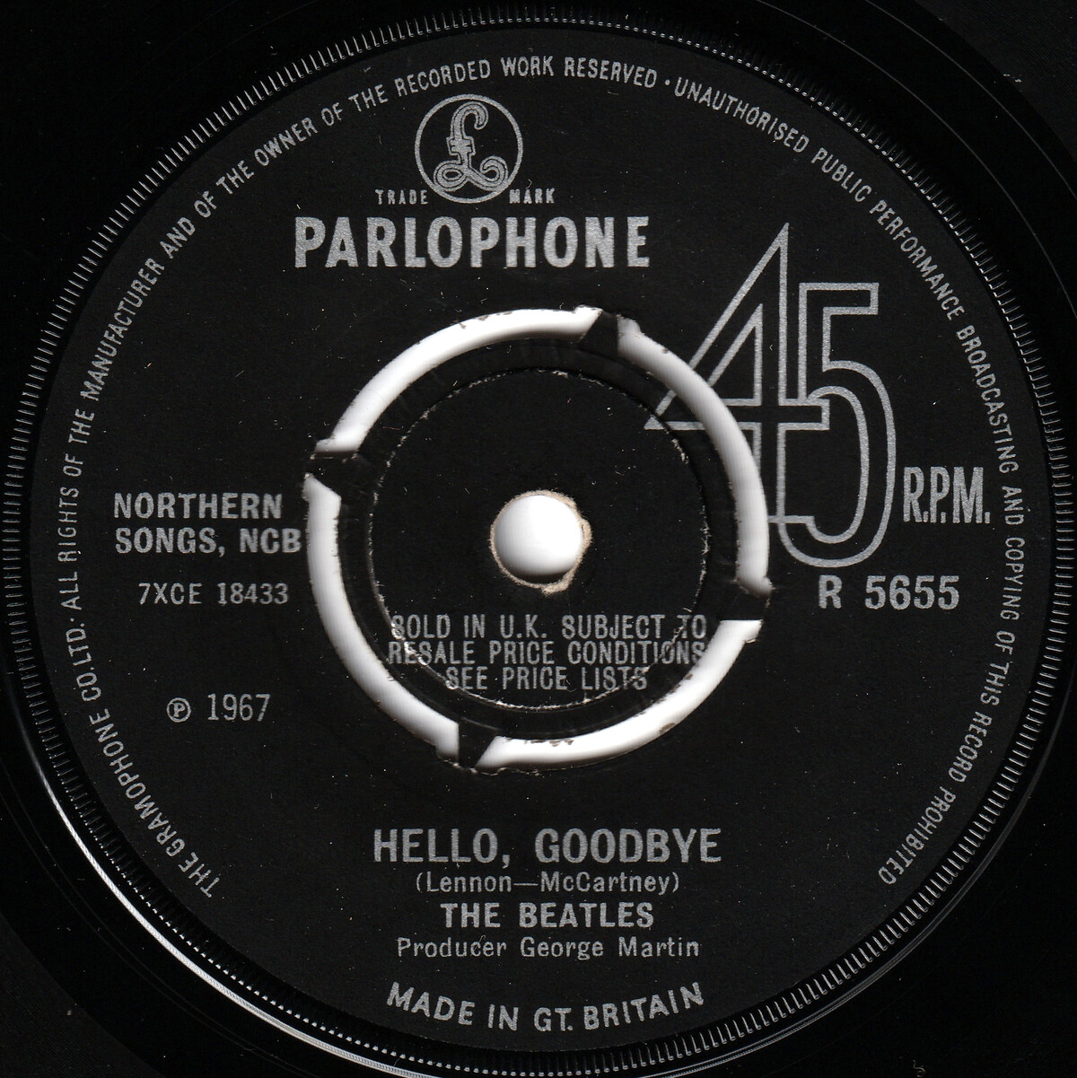 Hello, Goodbye / I Am the Walrus by The Beatles (Single