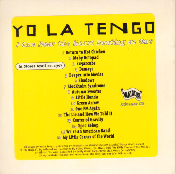 美品 Yo La Tengo – I Can Hear LP Yo La Tengo: I Can Hear The Heart Beating As One Vinyl 2LP