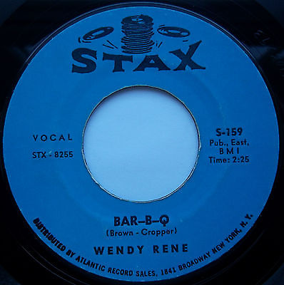 米7” Wendy Rene Bar-b-q / 	Young & Foolish S159 STAX /00080 Bar-B-Q / Young and Foolish by Wendy Rene (Single; Stax; S-159