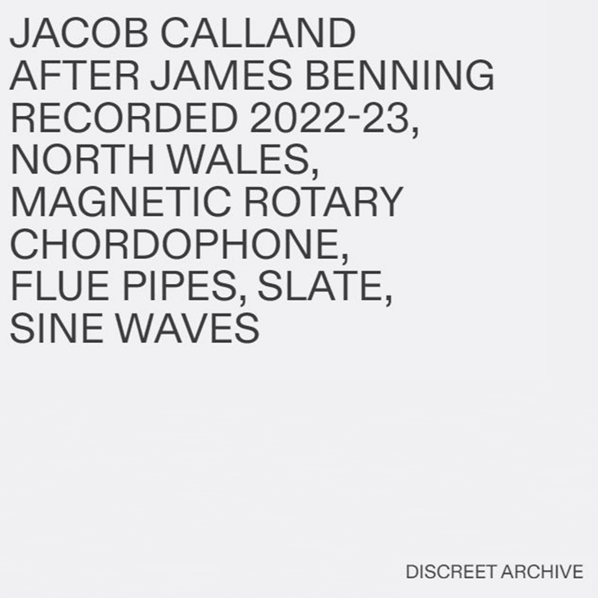 After James Benning by Jacob Calland (Album, Ambient): Reviews, Ratings ...