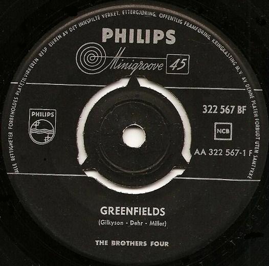Greenfields / Angelique-O by The Brothers Four (Single; Philips; 322 ...