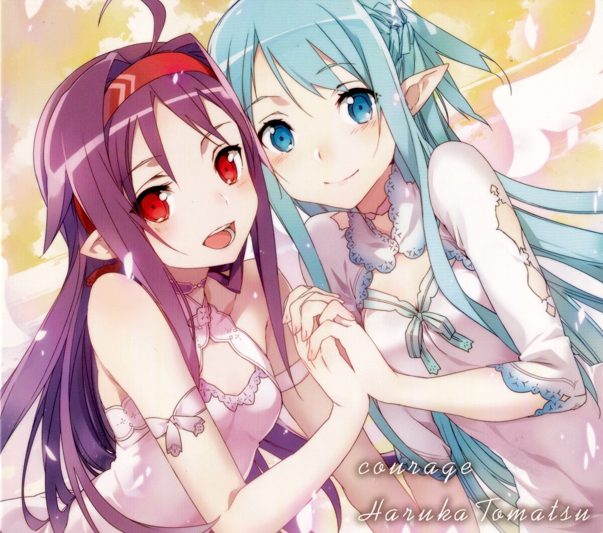 戸松遥 シングルCD courage 直筆サイン入り告知ポスター Courage by 戸松遥 [Haruka Tomatsu] (Single; MusicRay'n; SMCL
