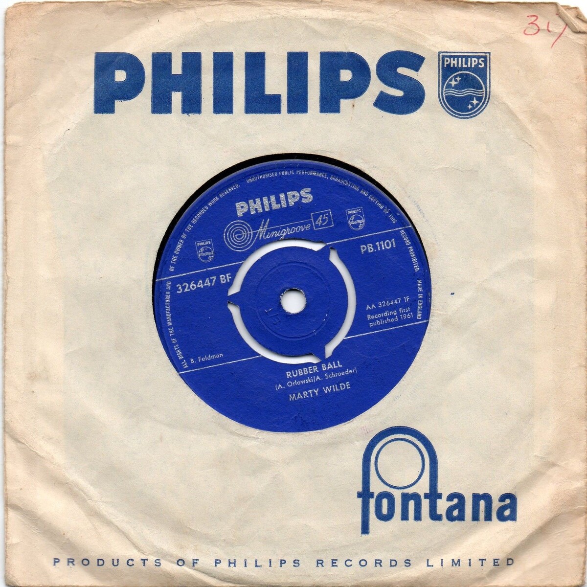 Rubber Ball / Like Makin' Love by Marty Wilde (Single, Pop) Reviews