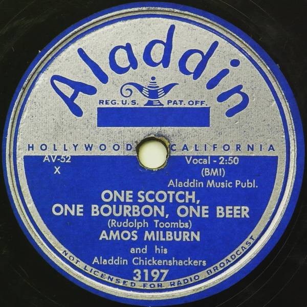 ブルース 4CD Amos Milburn One Scotch, One Bourbon TOCP7285678 EMI Japan /00500 Amos Milburn And His Aladdin Chickenshackers – One Scotch