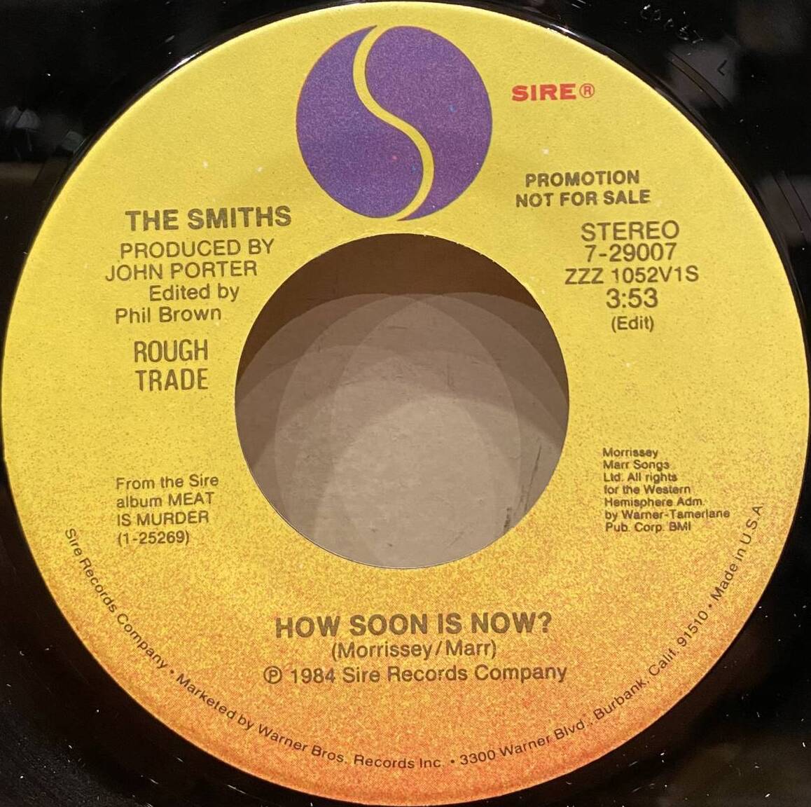 How Soon Is Now? by The Smiths (Single; Sire; 7-29007): Reviews