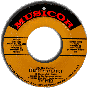 The Man Who Shot) Liberty Valance / Take It Like a Man by Gene Pitney (Single, Country Pop): Reviews, Ratings, Credits, Song list - Rate Your Music