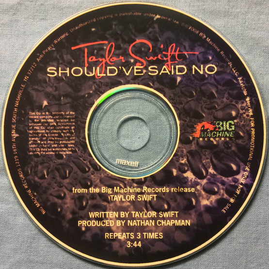 Taylor Swift Should've Said No レコード Taylor Swift - Should've Said No / Should've Said No