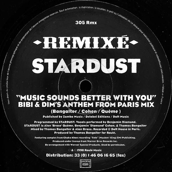 洋楽 MUSIC SOUNDS BETTER WITH YOU (Remix) Stream Stardust - Music Sounds Better With You (Jordan Dae