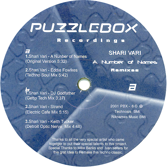 Shari Vari (Remixes) by A Number of Names (Compilation, Techno ...