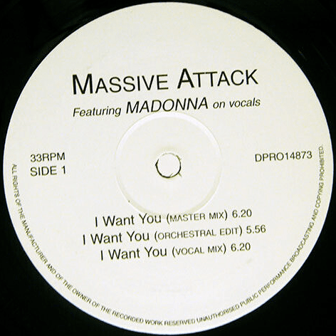 レア盤 MASSIVE ATTACK MADONNA i want you Madonna with Massive Attack – I Want You – CDr (Picture Disk, Maxi