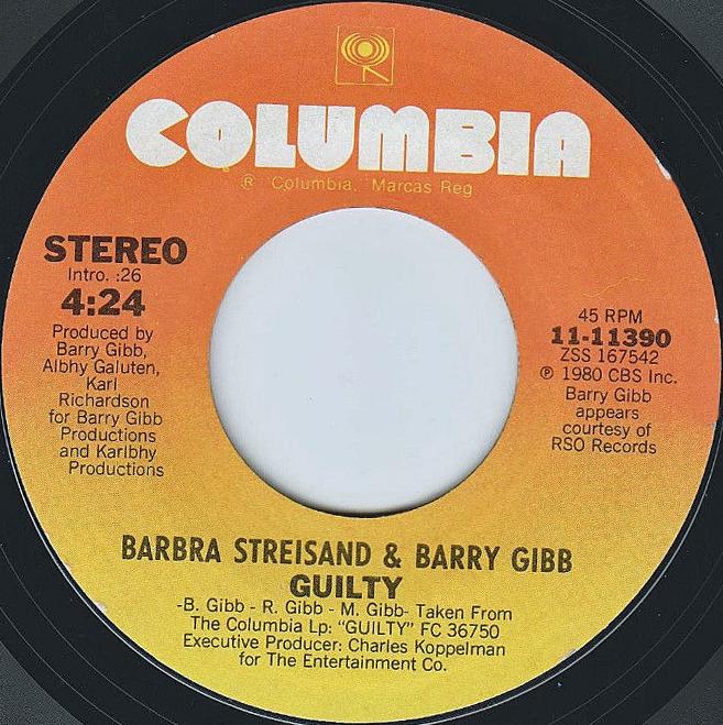 Guilty / Life Story by Barbra Streisand & Barry Gibb (Single; Columbia ...