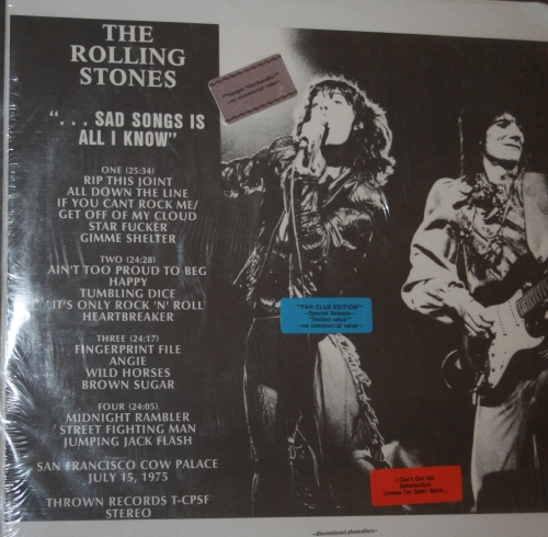 Sad Songs Is All I Know" by The Rolling Stones (Bootleg): Reviews ...