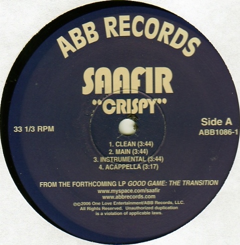 Crispy / Cash Me Out by Saafir (Single, West Coast Hip Hop): Reviews ...