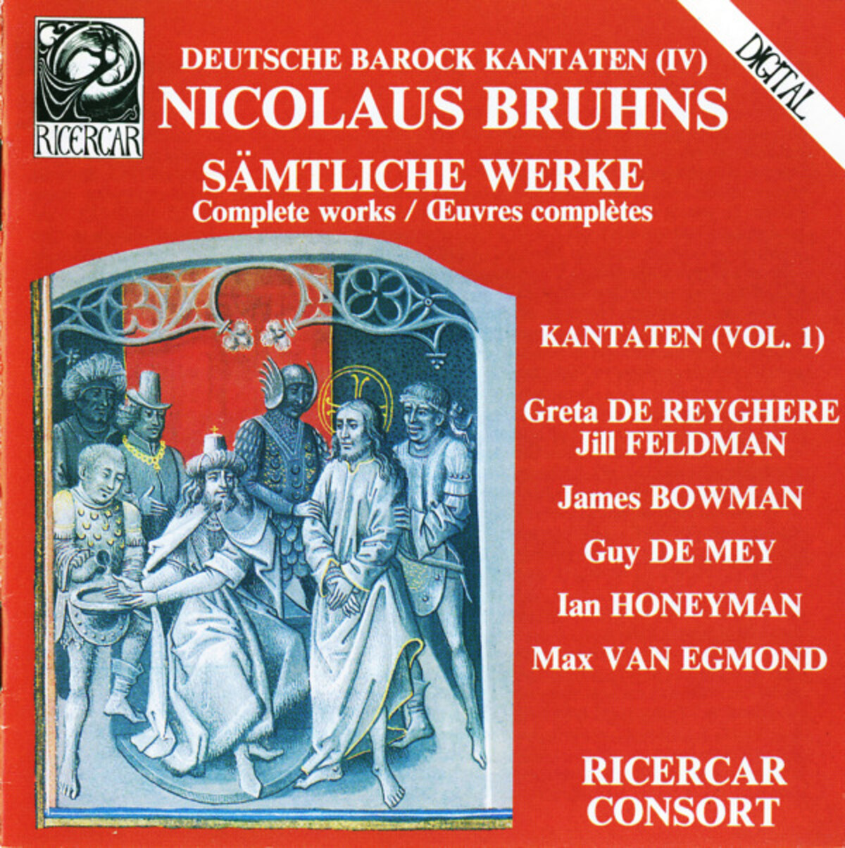 Kantaten, Vol. 1 by Ricercar Consort / Greta De Reyghere / Jill Feldman ...