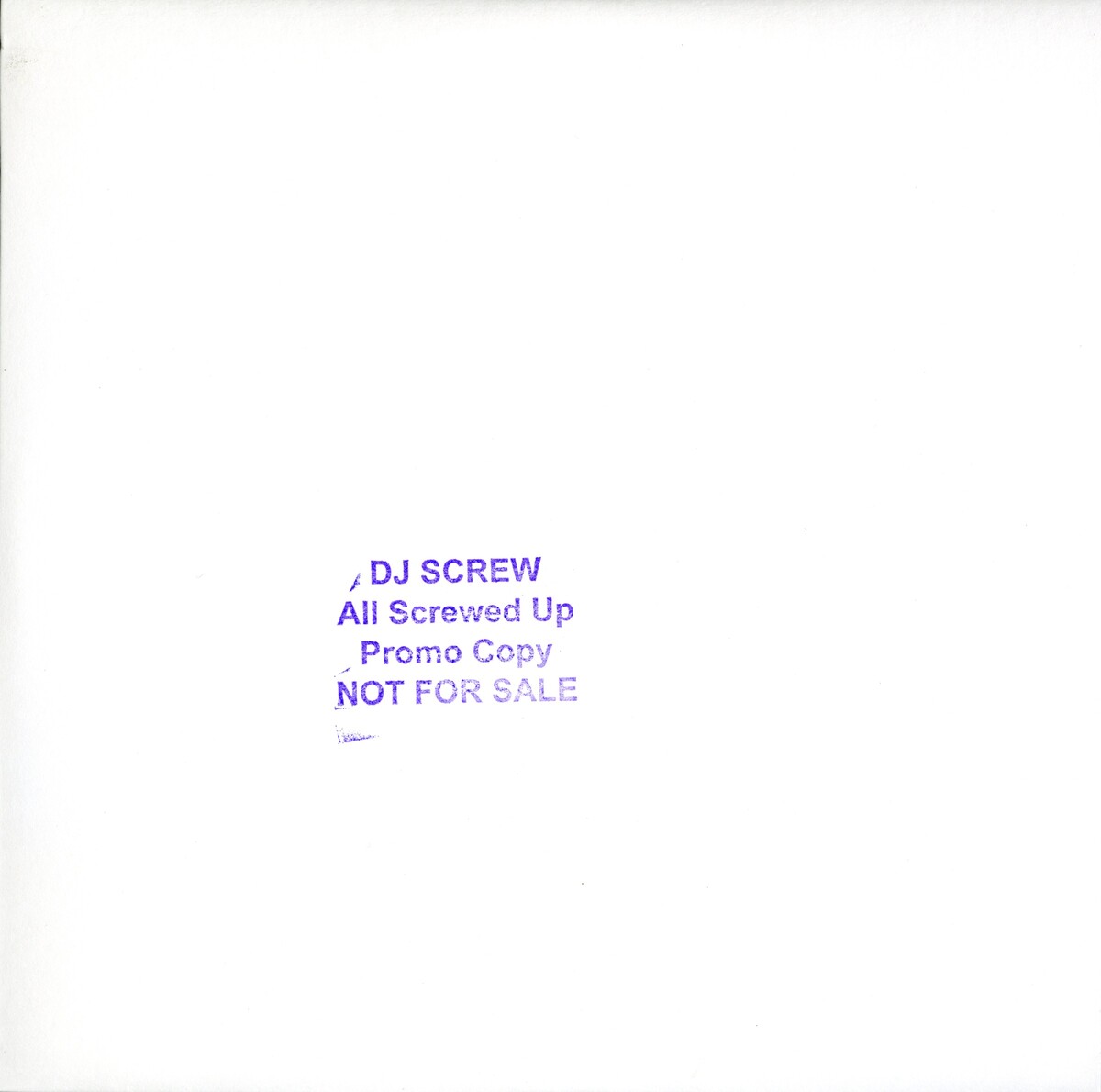 洋楽 G-Rap DJ Screw All Screwed Up Vol. II Dj Screw - All Screwed Up (Volume 2) [Limited Edition Picture Disc