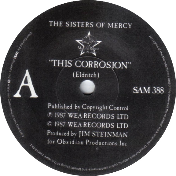 This Corrosion by The Sisters of Mercy (Single; Merciful Release; SAM 388) Reviews, Ratings