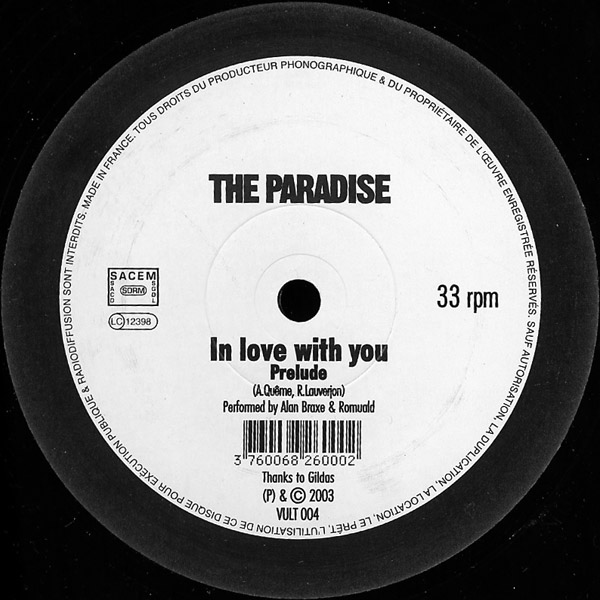 The Paradise – In Love With You In Love With You by The Paradise (Single, French House