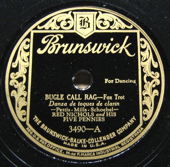 Bugle Call Rag / Back Beats by Red Nichols and His Five Pennies (Single