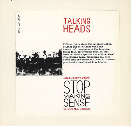 Stop Making Sense: Special New Edition CD By Talking Heads – Brand