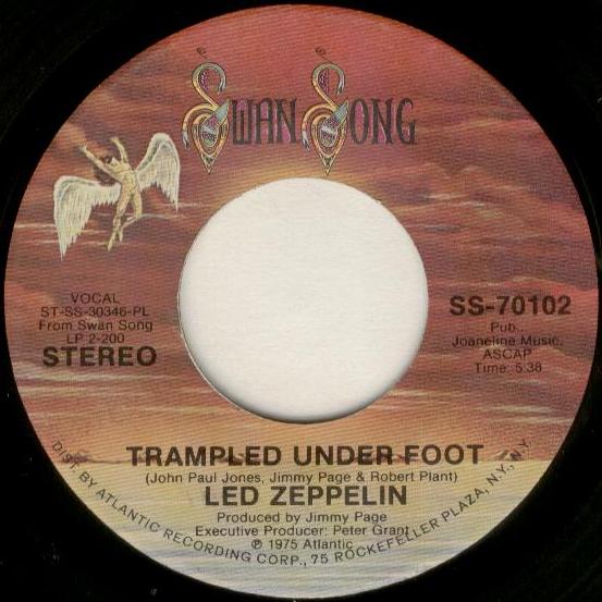 Trampled Under Foot / Black Country Woman by Led Zeppelin (Single; Swan