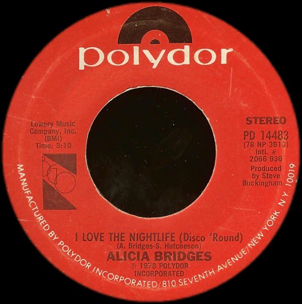 I Love the Nightlife (Disco 'Round) / Self Applause by Alicia