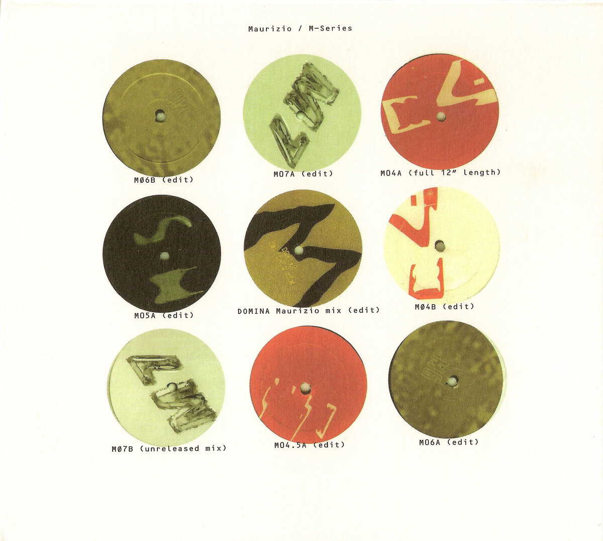 MAURIZIO 『M-SERIES』 M-Series by Maurizio (Compilation; Maurizio; MCD): Reviews