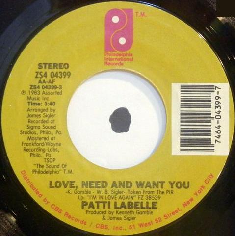 Love, Need and Want You / I'm in Love Again by Patti LaBelle