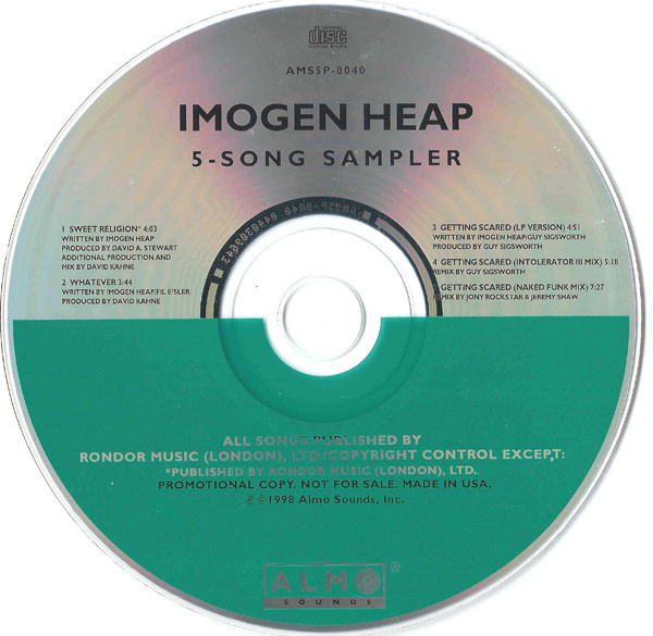 5-Song Sampler by Imogen Heap (Additional release; Almo; AMS5P-8040 ...
