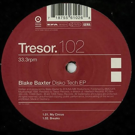 Disko Tech EP by Blake Baxter (EP, Detroit Techno): Reviews, Ratings ...