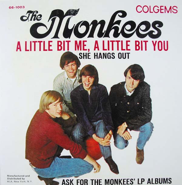 A Little Bit Me, a Little Bit You / She Hangs Out by The Monkees (Single;  Colgems; 66-1003): Reviews, Ratings, Credits, Song list - Rate Your Music