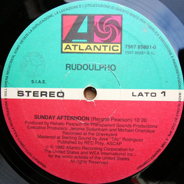 Rudoulpho – Sunday Afternoon ／ Touch Me Sunday Afternoon / Touch Me by Rudoulpho (Single, Italo House