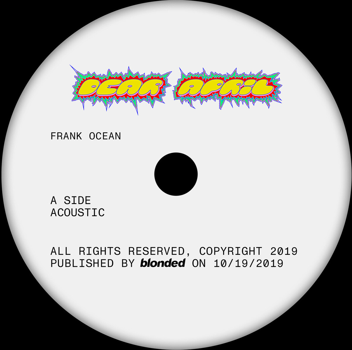 Dear April by Frank Ocean (Single, Alternative R&B): Reviews