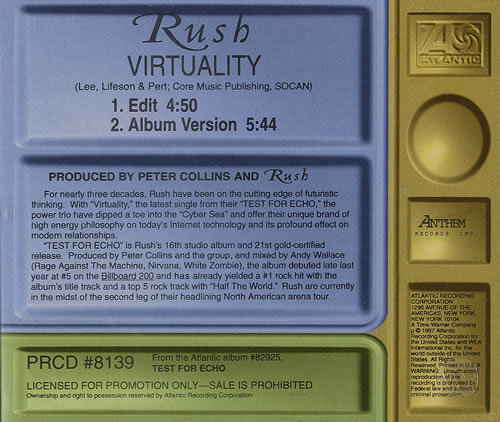Virtuality by Rush (Single, Progressive Rock): Reviews, Ratings ...