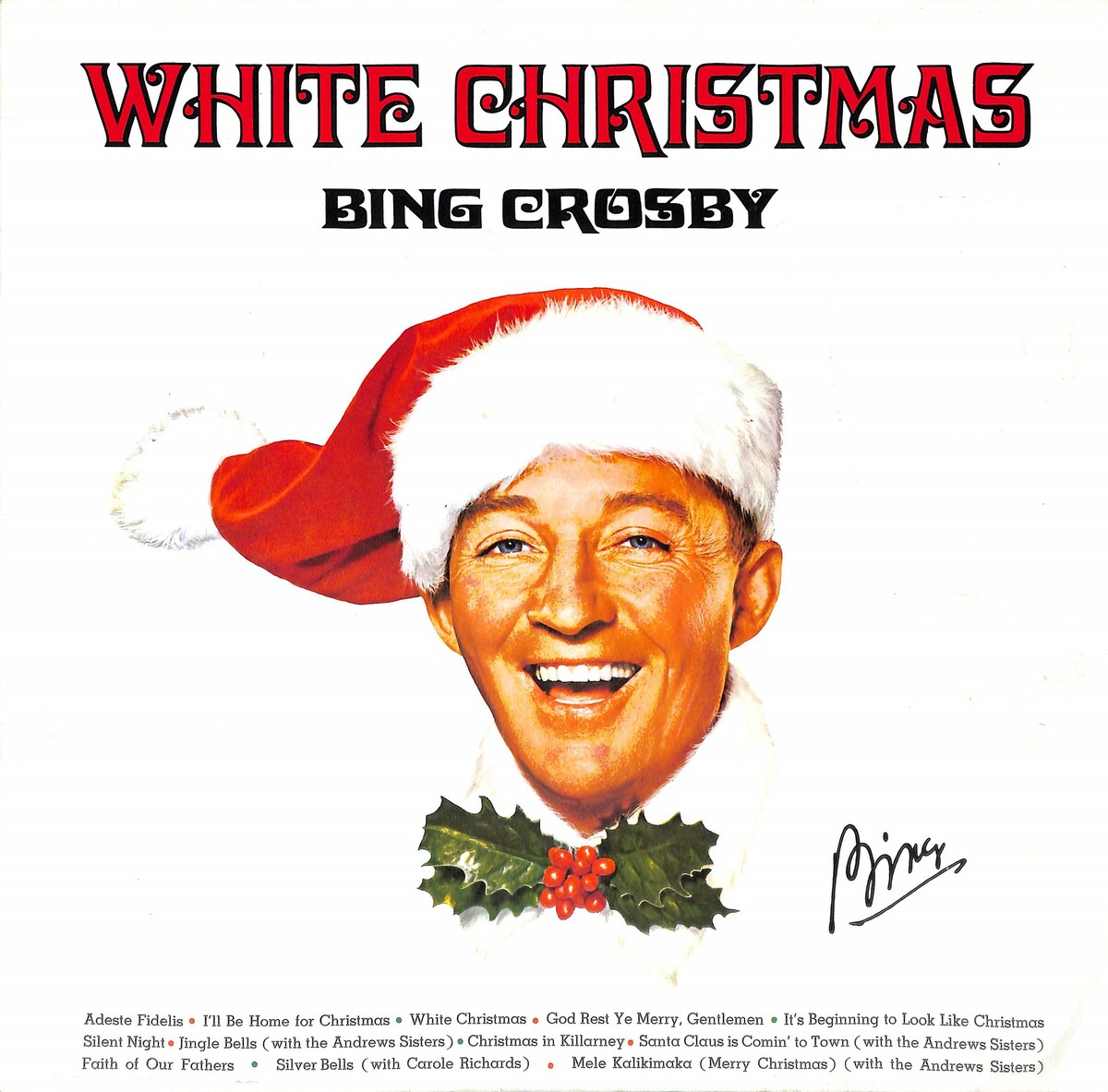 White Christmas by Bing Crosby (Album; MCA; 250 496-1 (MCA
