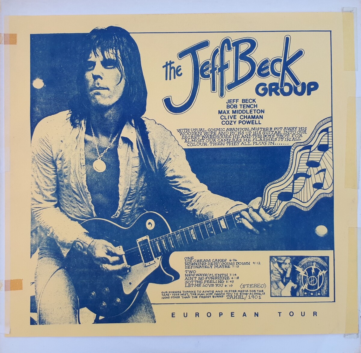 輸入LP Jeff Beck Group European Tour TAKRL1901 	NOT ON LABEL /00260 European Tour by Jeff Beck Group (Bootleg; TAKRL /1901): Reviews