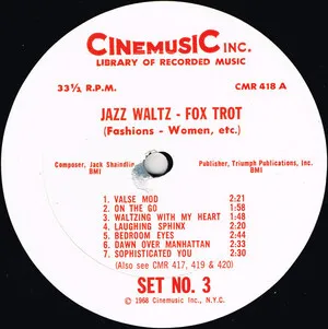 Jazz Waltz - Fox Trot (Fashions - Women, Etc.) / Fox Trot (Fashions - Distaff Side, Etc.)
