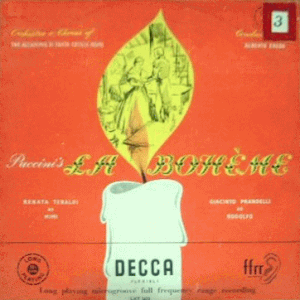 La Boheme by Giacomo Puccini album cover