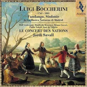 Fandango, Sinfonie & La musica notturna di Madrid by Luigi Boccherini / Le Concert des Nations / Jordi Savall album cover