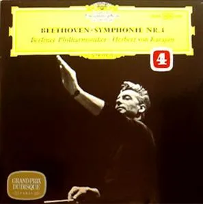 Symphonie Nr. 4 by Ludwig van Beethoven / Berliner Philharmoniker / Herbert von Karajan album cover