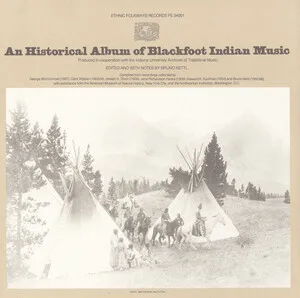 An Historical Album of Blackfoot Indian Music album cover